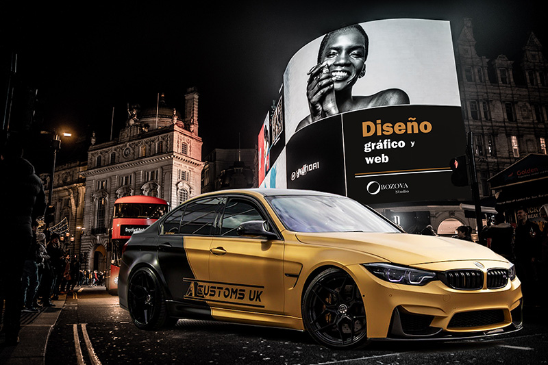 anuncio gran formato coche el oro obozova st