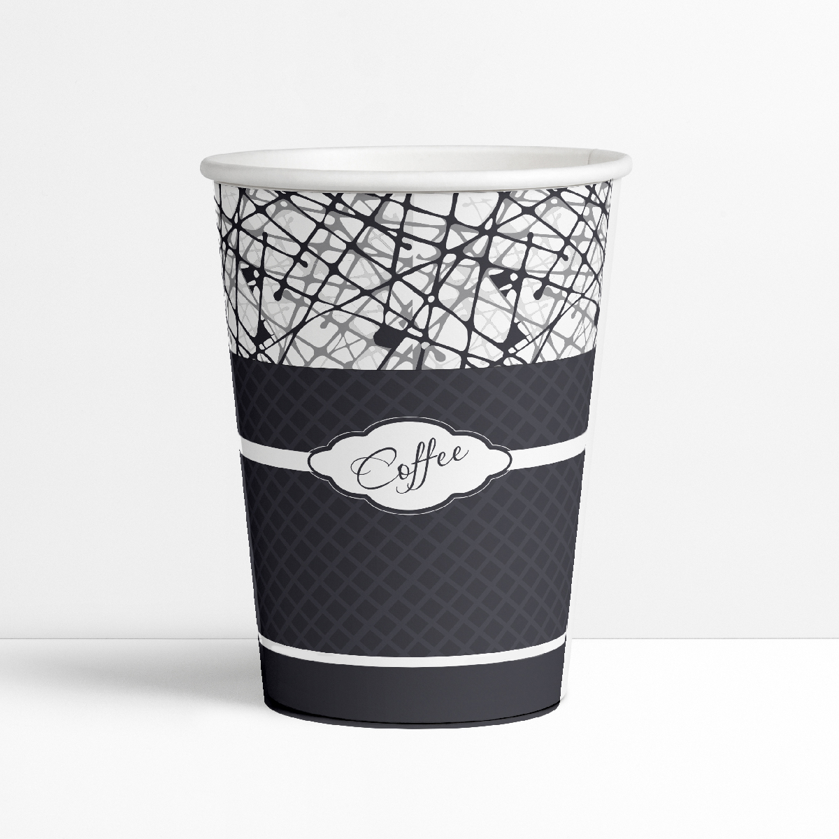 vaso gris con linias