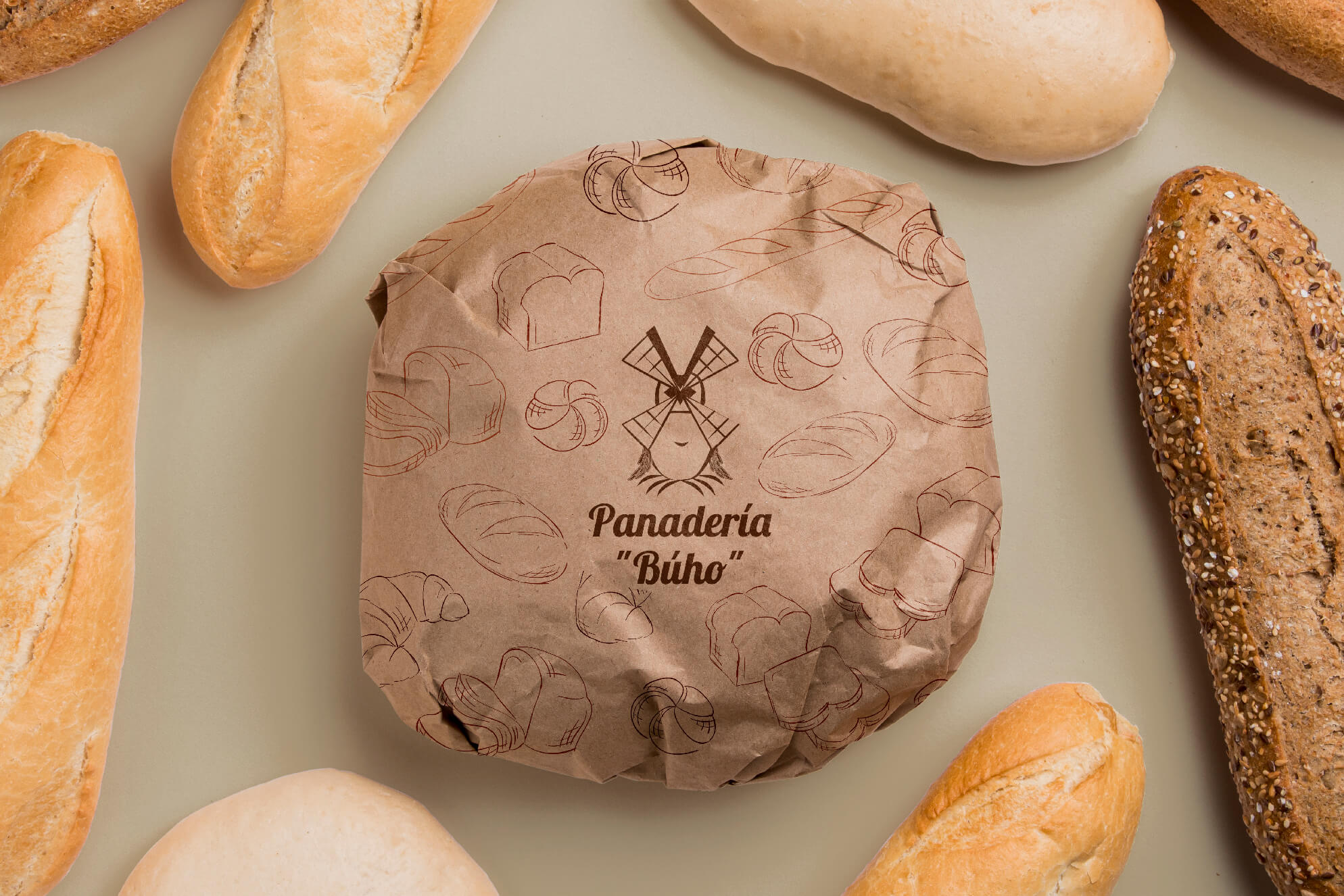 logo-shoe-illustration-vector-bread logotipo buho ilustracion vector pan